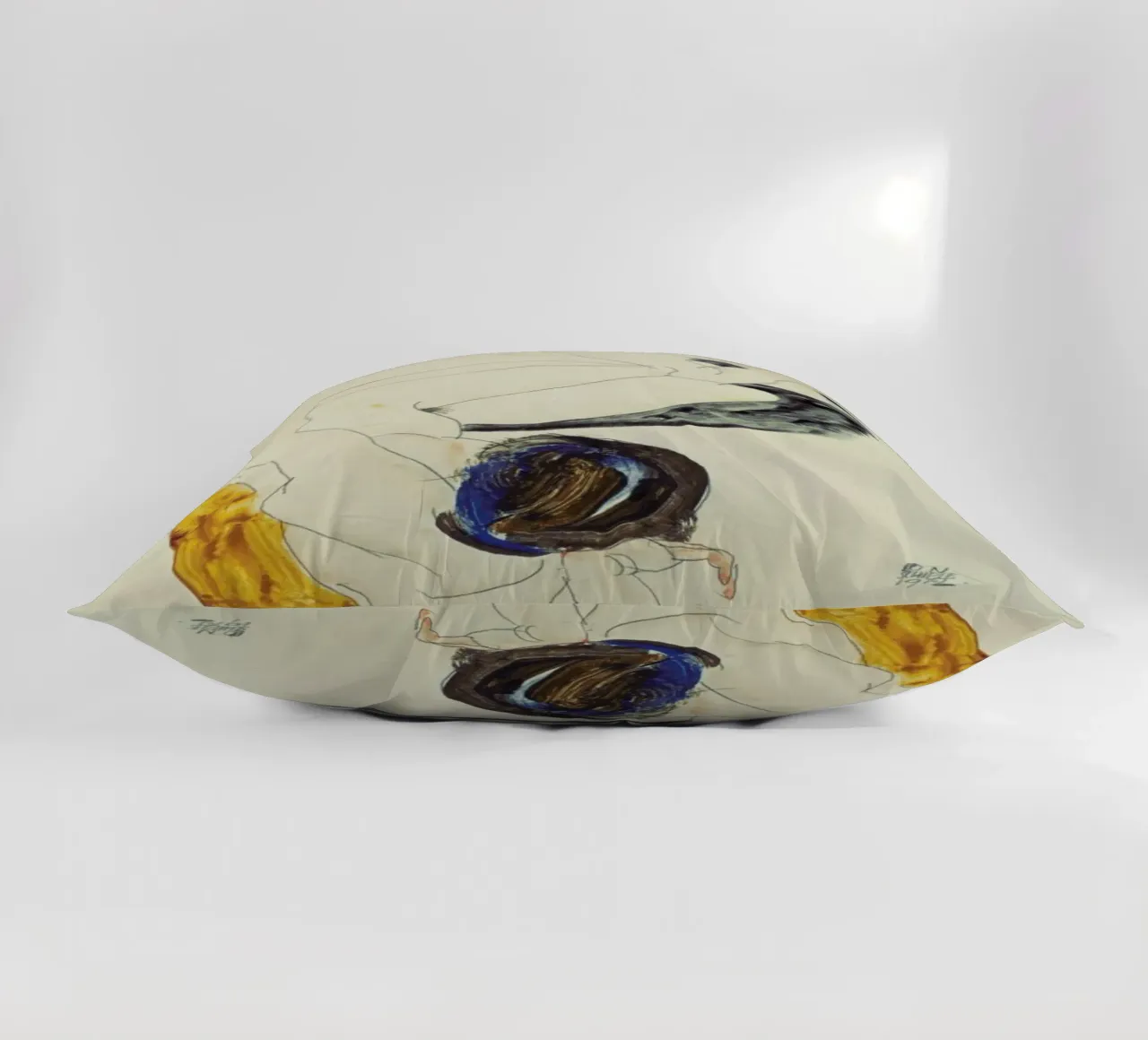 Schiele - Two Lying Figures cuscino da ARTOTHEK