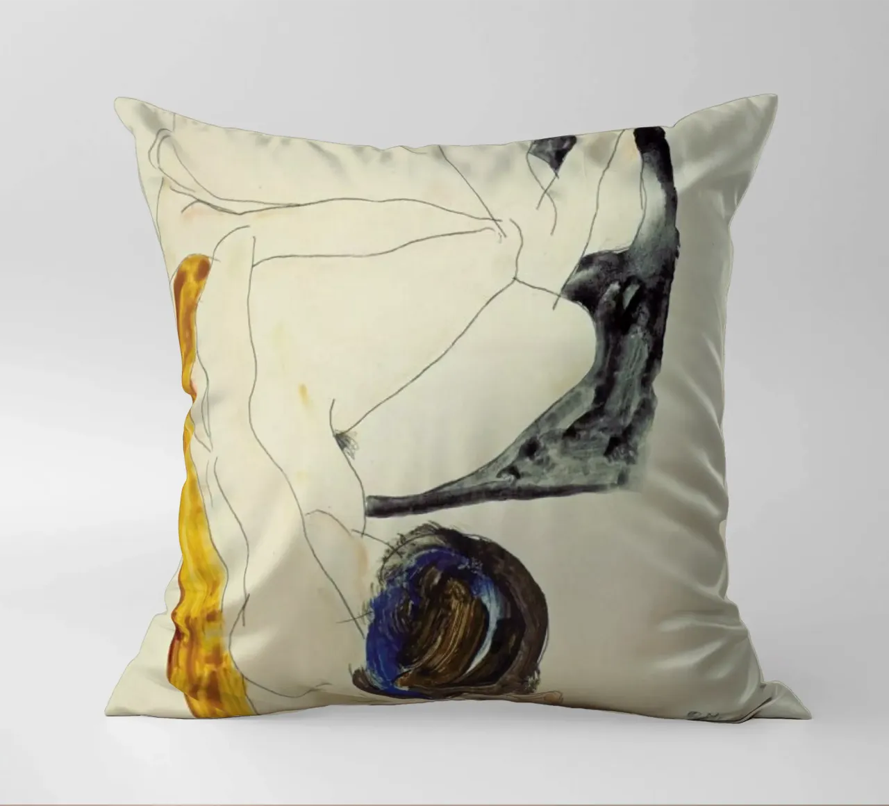 Schiele - Two Lying Figures cuscino da ARTOTHEK