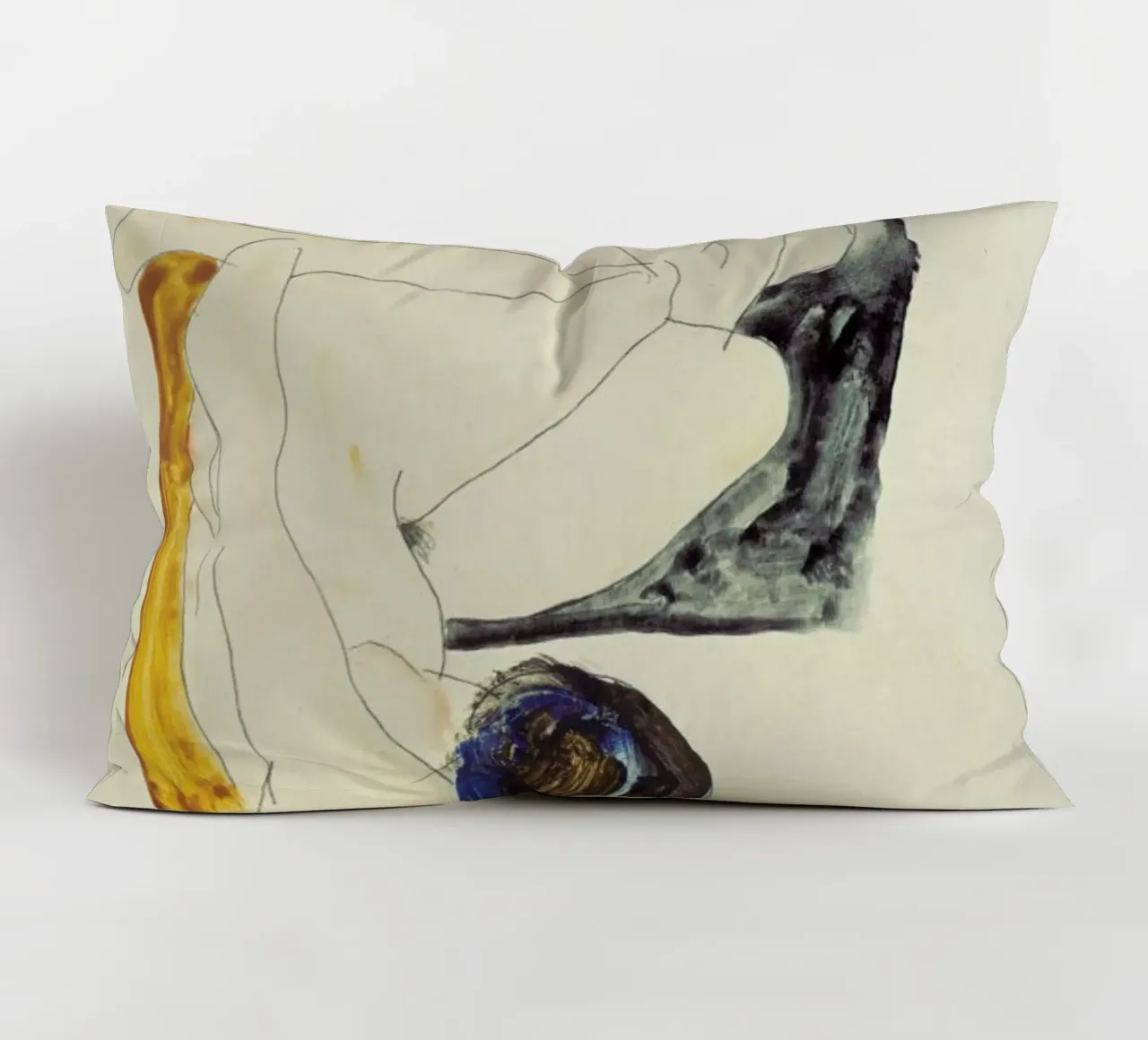 Schiele - Two Lying Figures cuscino da ARTOTHEK