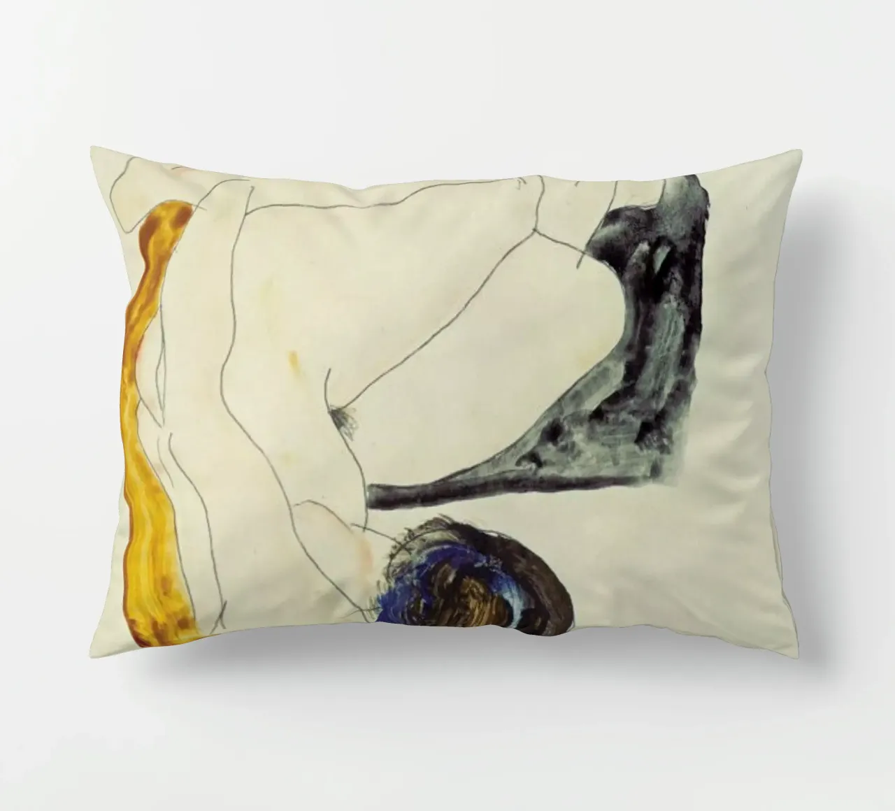 Schiele - Two Lying Figures cuscino da ARTOTHEK