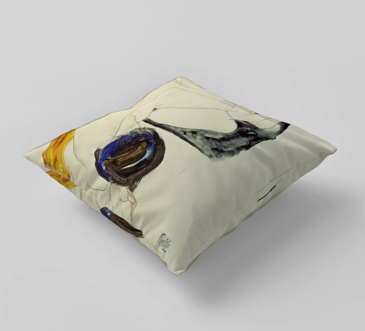 Schiele - Two Lying Figures cuscino da ARTOTHEK