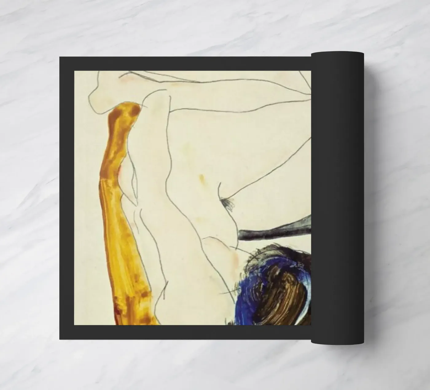 Schiele - Two Lying Figures deurmat van ARTOTHEK