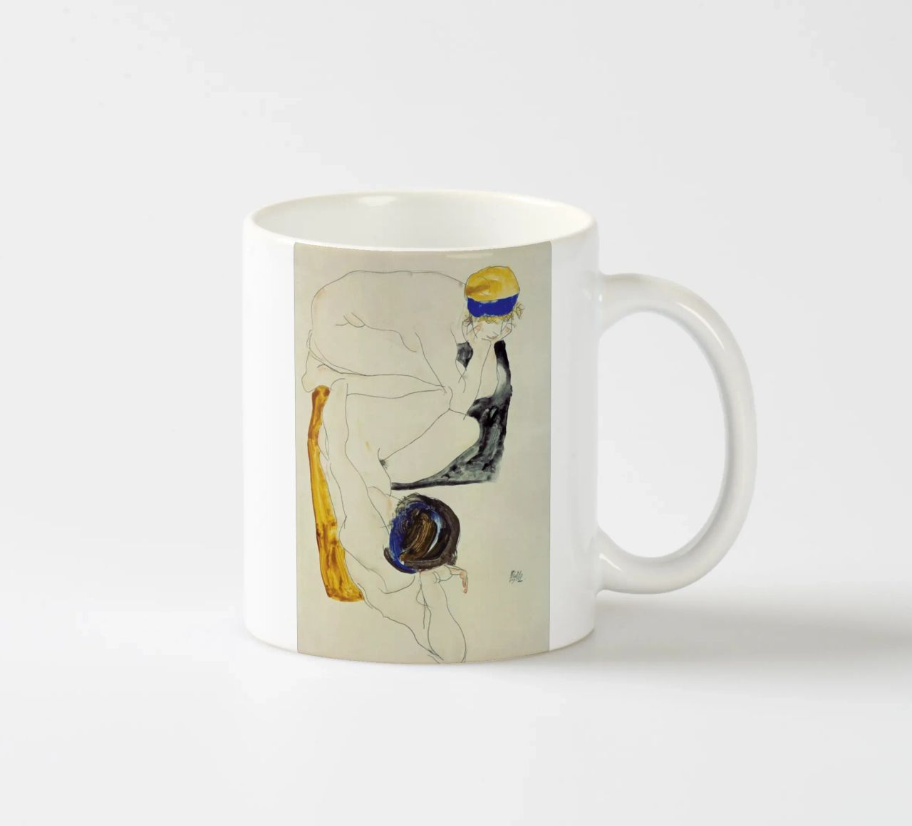 Schiele - Two Lying Figures tazza in ceramica da ARTOTHEK