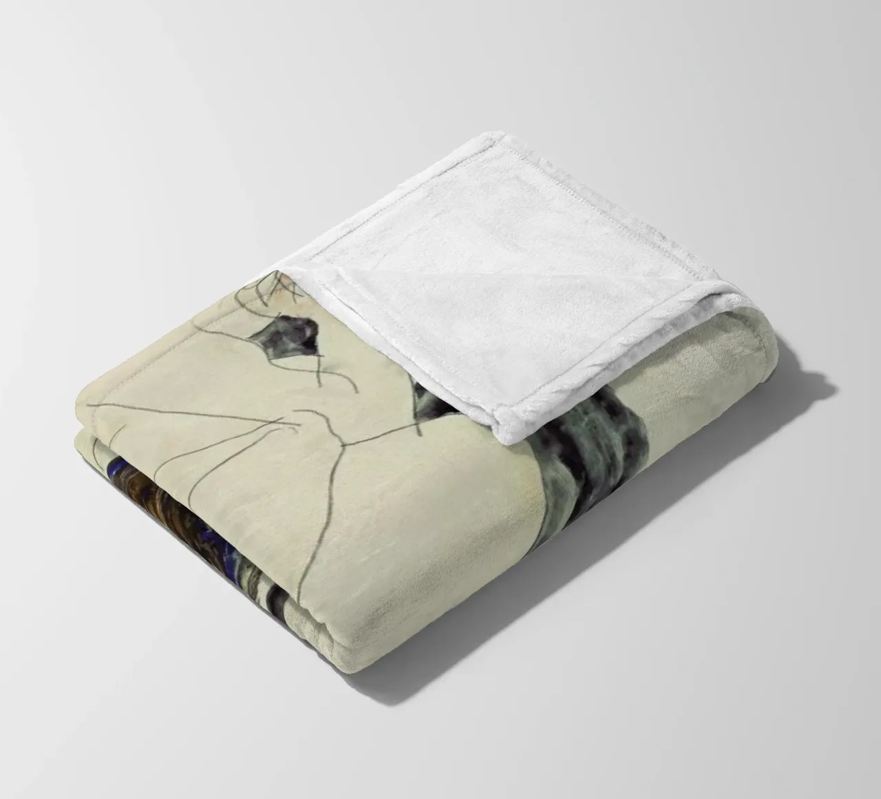 Schiele - Two Lying Figures coperta in pile da ARTOTHEK