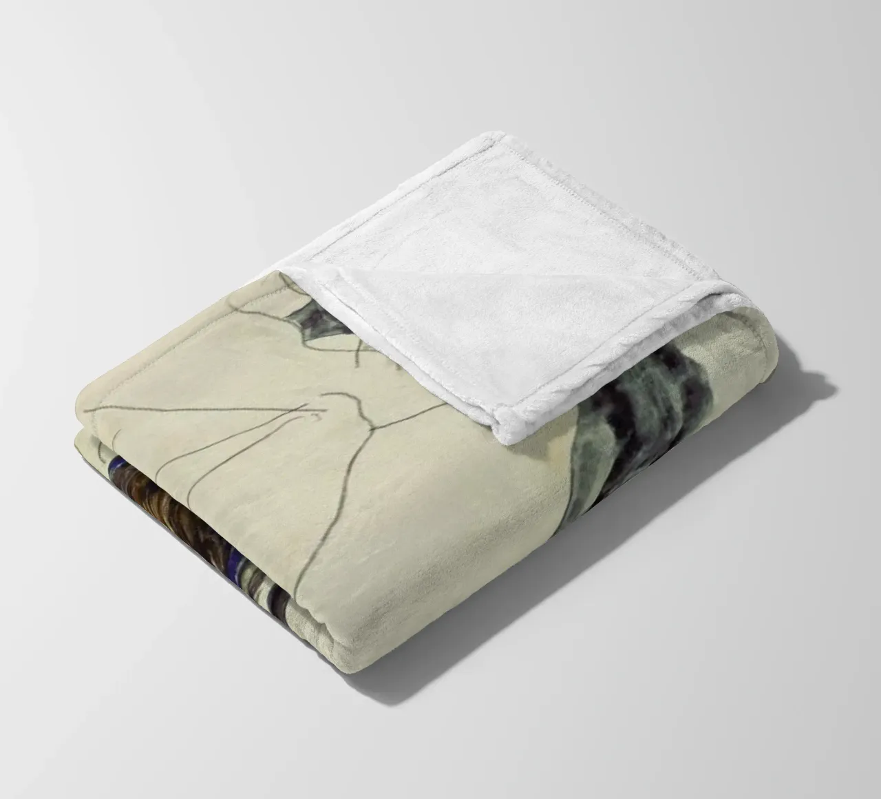 Schiele - Two Lying Figures coperta in pile da ARTOTHEK