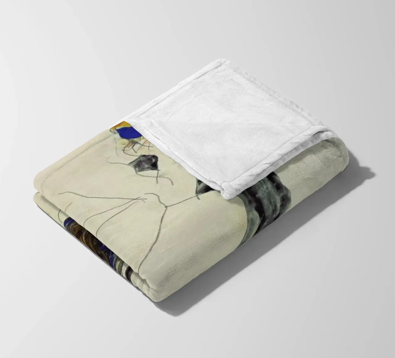 Schiele - Two Lying Figures coperta in pile da ARTOTHEK