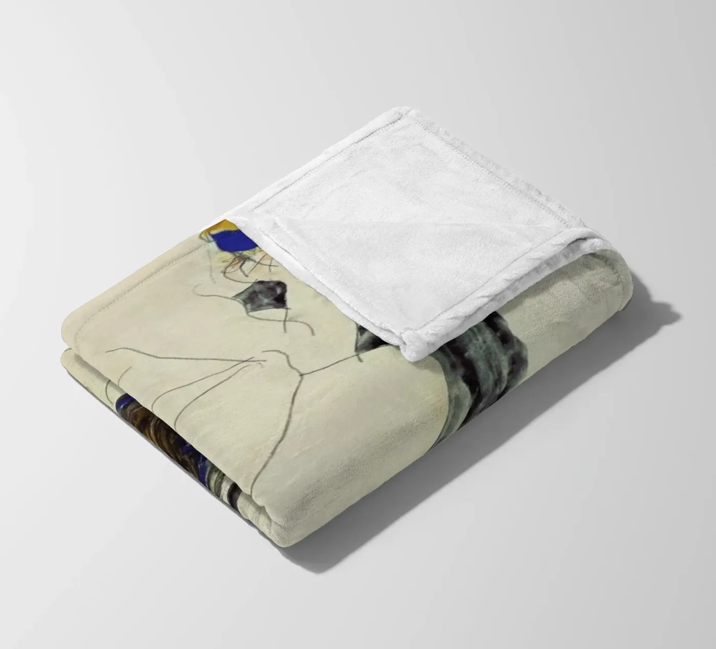 Schiele - Two Lying Figures Fleecedecke von ARTOTHEK