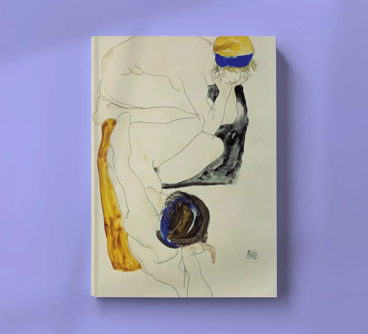 Schiele - Two Lying Figures notebook by ARTOTHEK