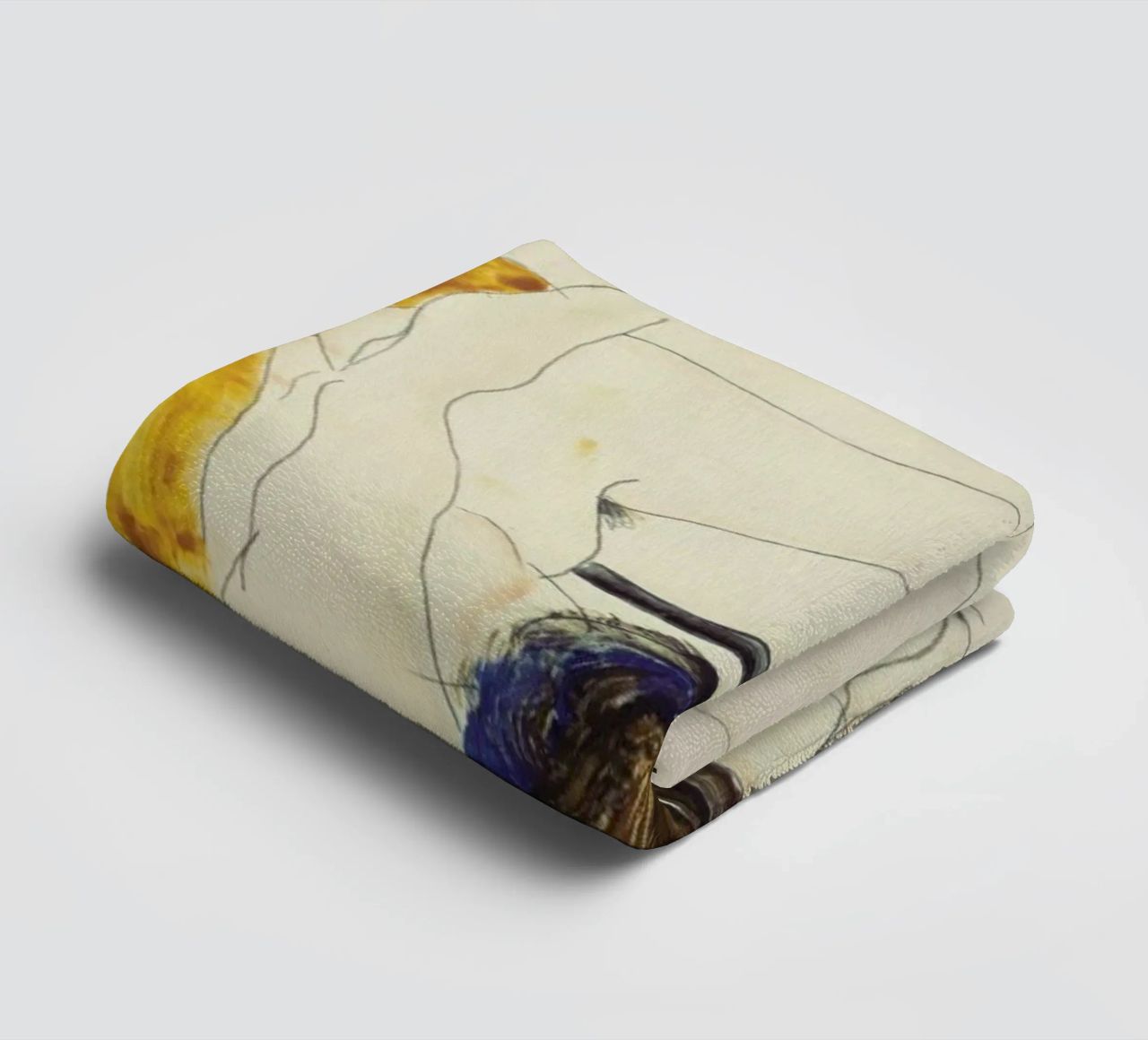 Schiele - Two Lying Figures asciugamano da bagno da ARTOTHEK