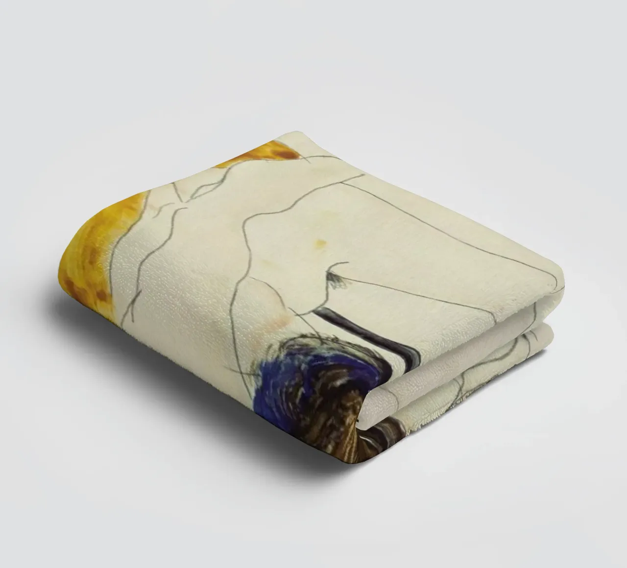 Schiele - Two Lying Figures asciugamano da bagno da ARTOTHEK