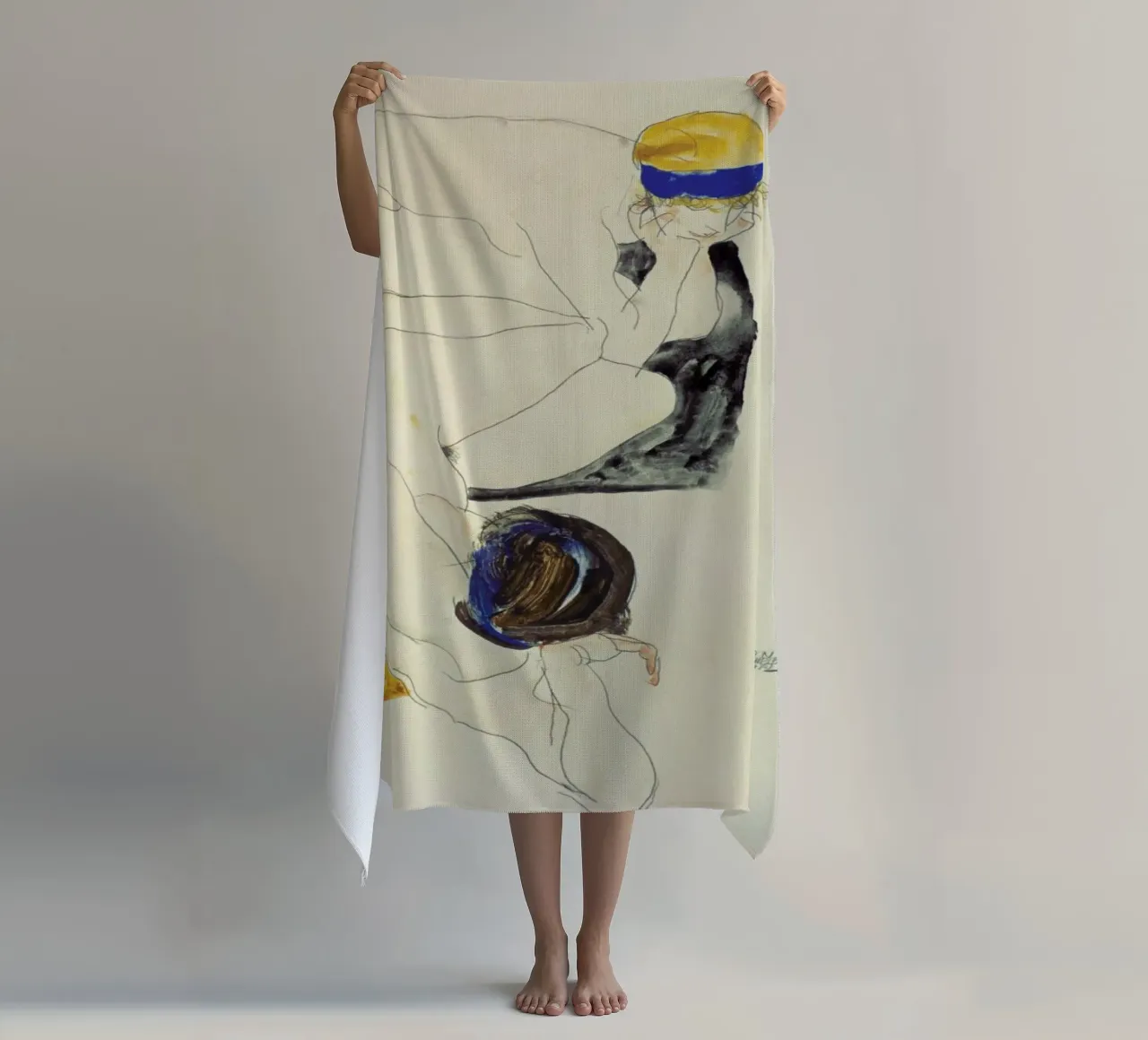 Schiele - Two Lying Figures telo mare da ARTOTHEK