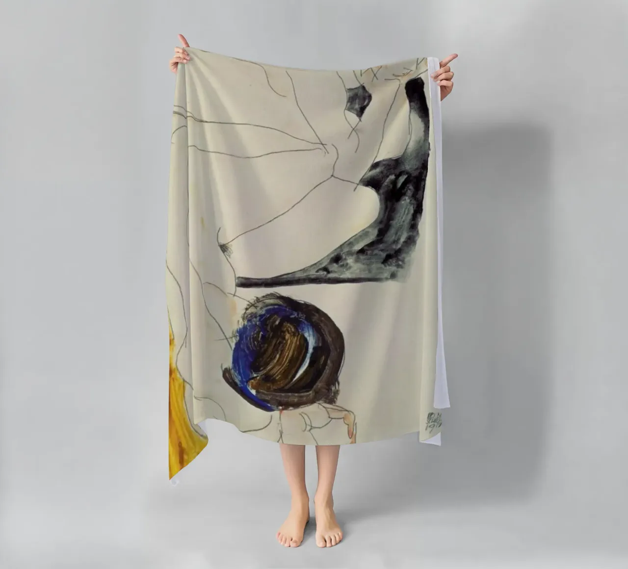 Schiele - Two Lying Figures telo mare da ARTOTHEK