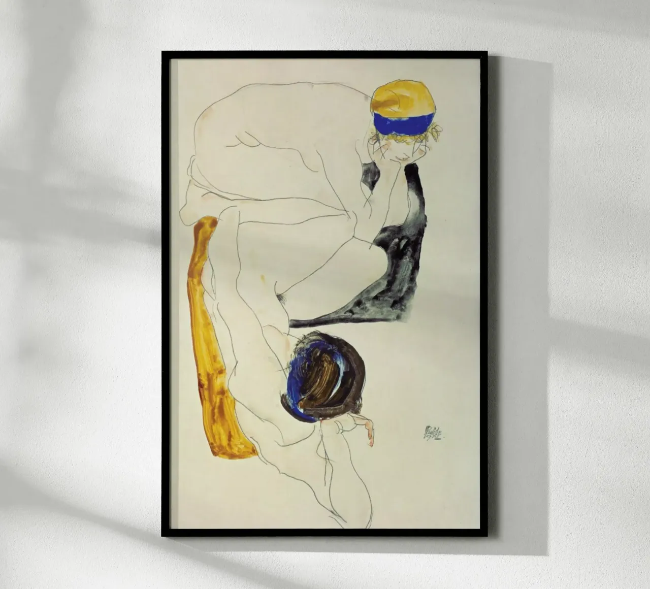 Schiele - Two Lying Figures poster da ARTOTHEK