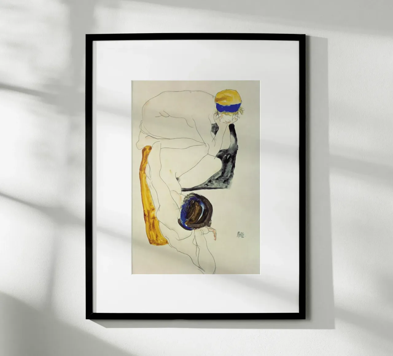 Schiele - Two Lying Figures poster da ARTOTHEK