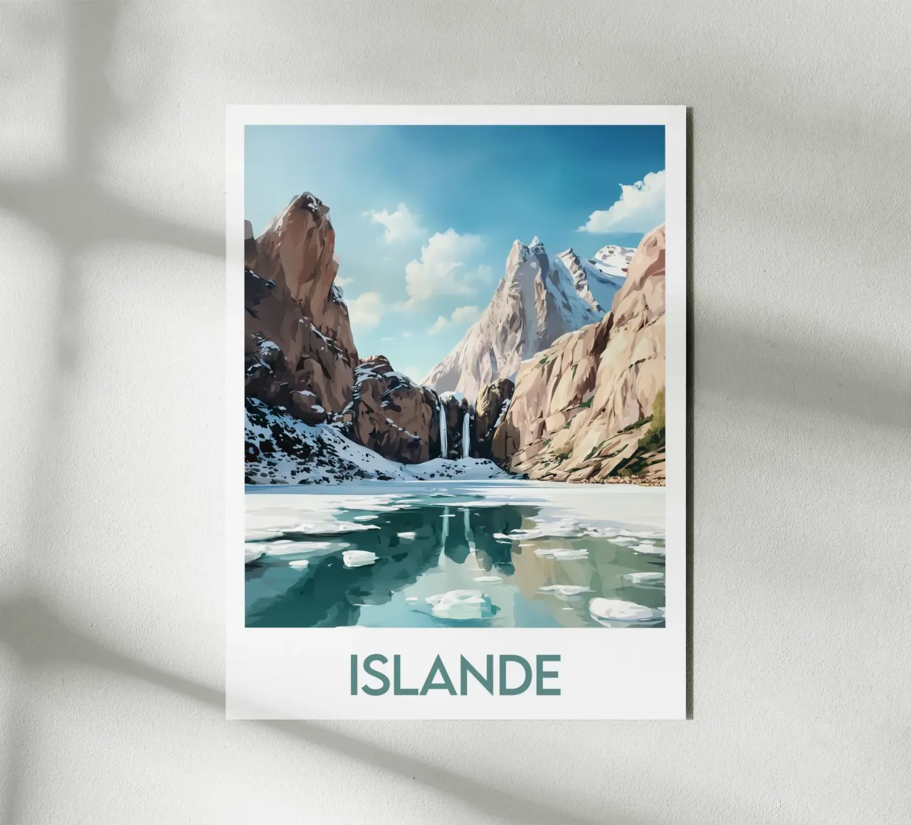 Affiche Islande alluminio dibond da Frame the World