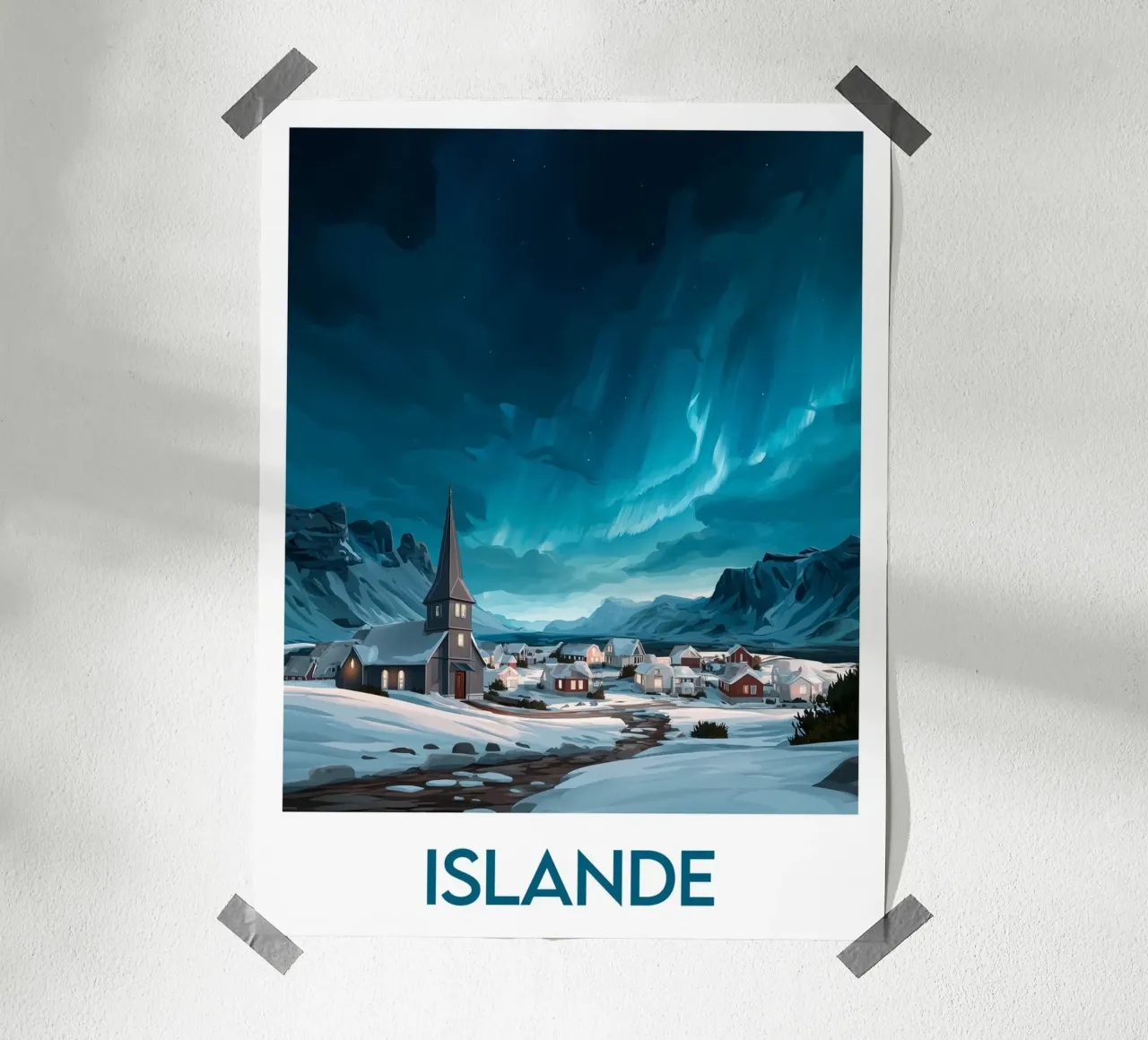 Affiche Islande poster da Frame the World