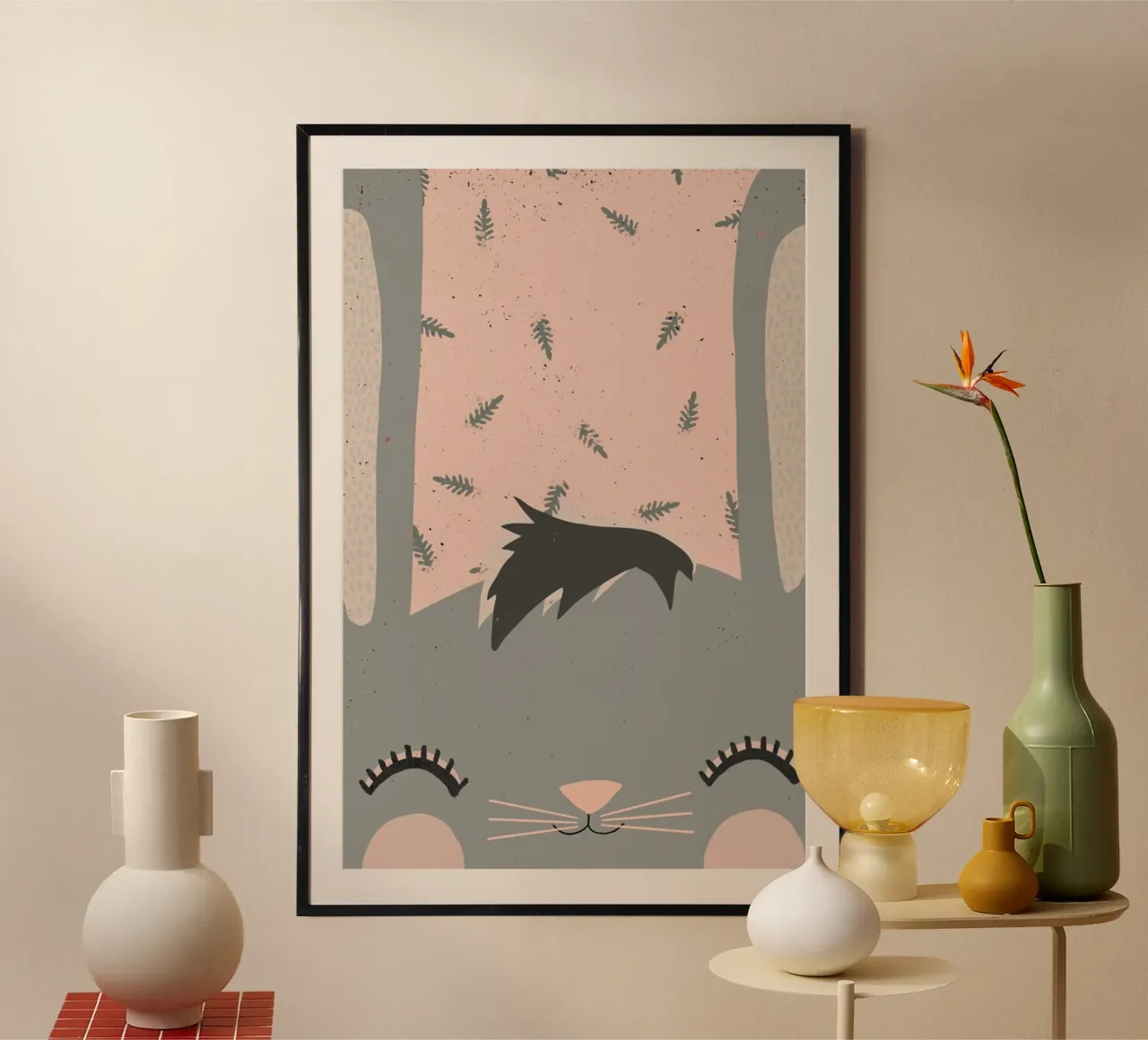 Spring Bunny Rosy carta hahnemühle da treechild