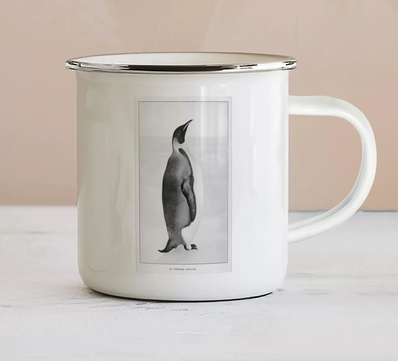 ice cold penguin tazza in smalto da vintageshop