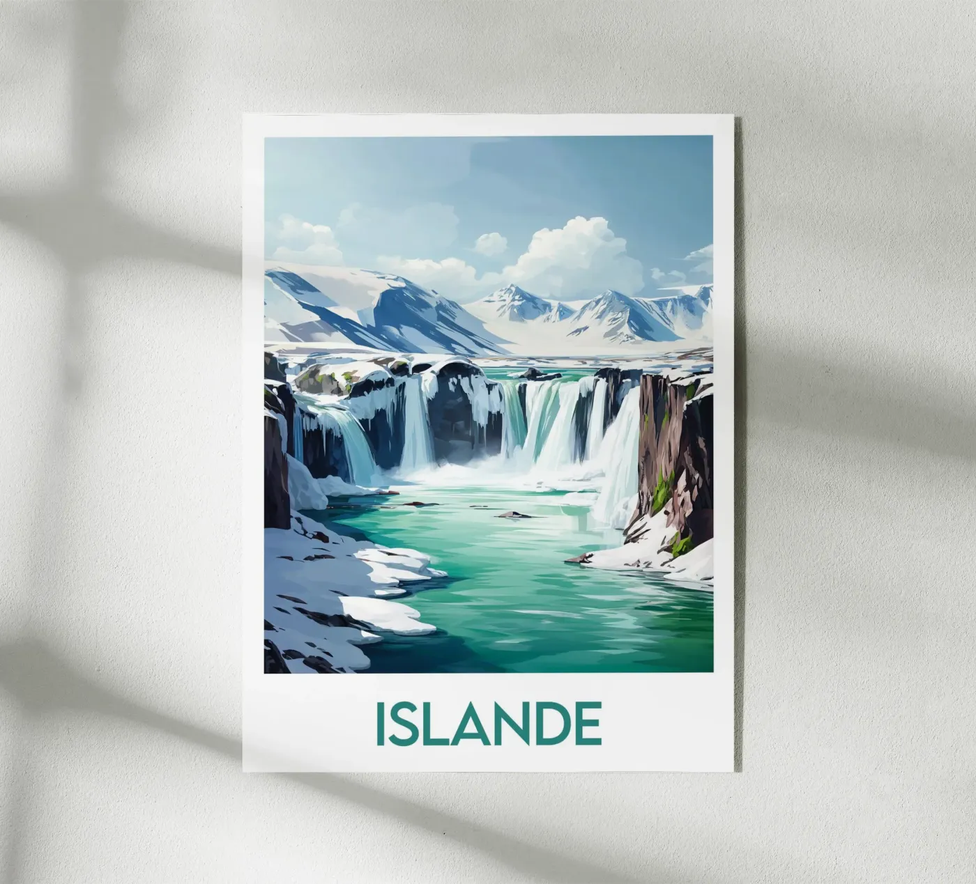Affiche Islande Acryl-Glas von Frame the World