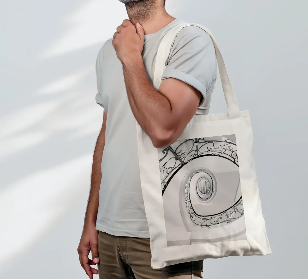 Abstract — Swirl borsa in juta da Sebastian Hilgetag