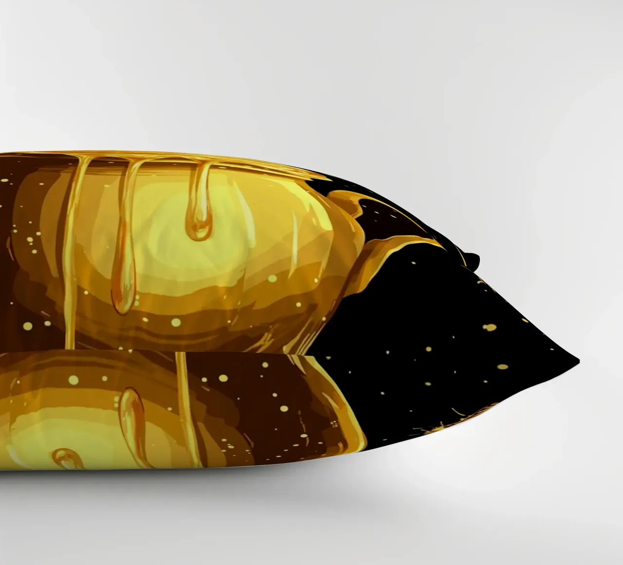 Vasetto di miele dorato con cucchiaio per sgocciolare cuscino da pixelbull - medieval art and more