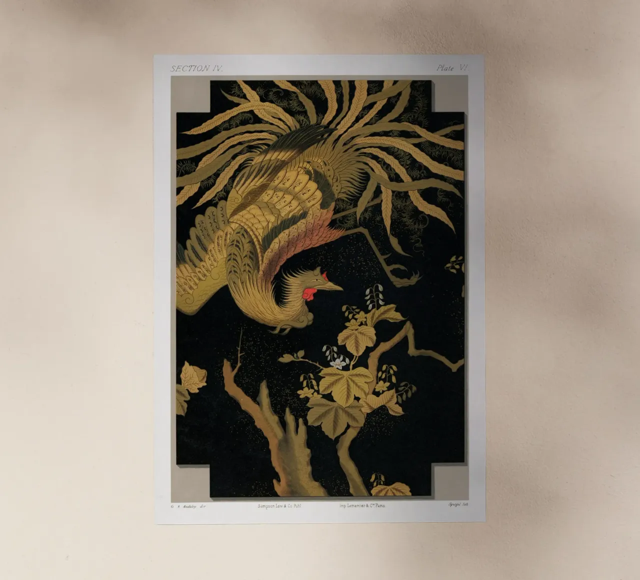 Antique Print of the Mythical pellicola backlit da vintageshop