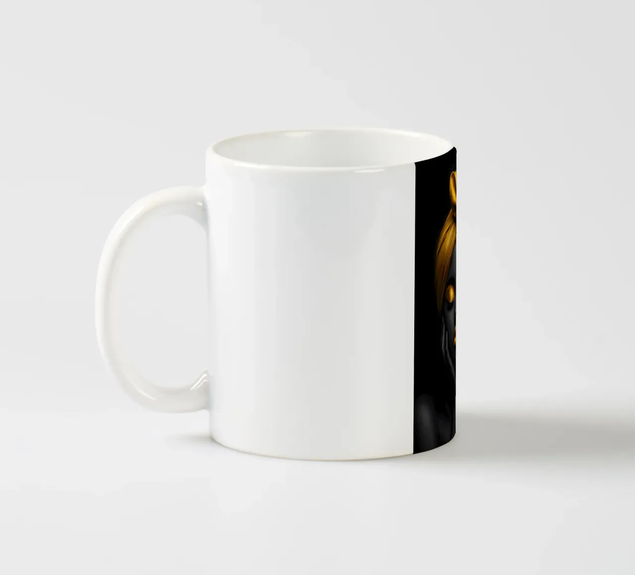 Contrasto d'oro tazza in ceramica da M-Ulrich-Digital Art