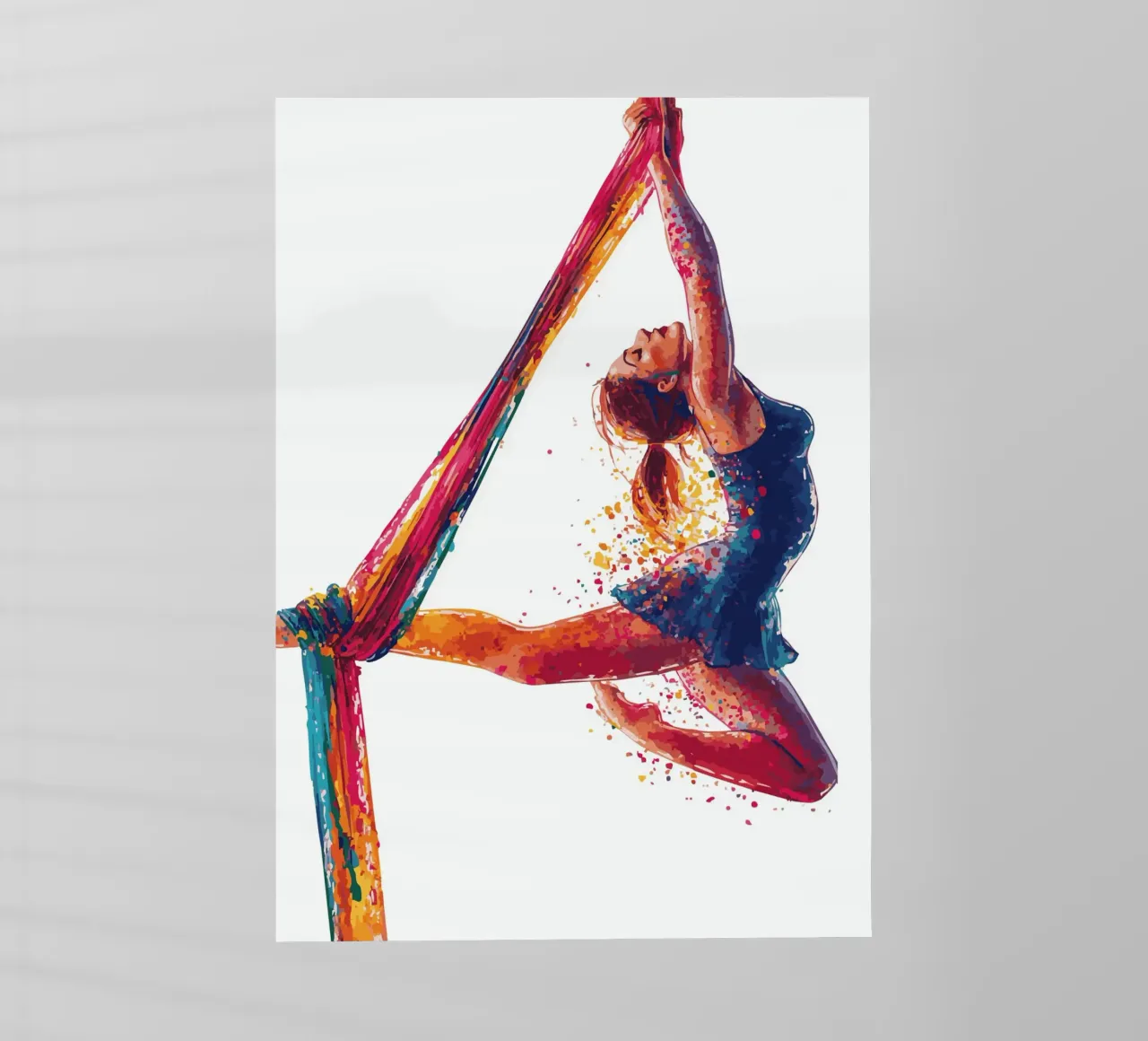 Grazia nell'aria con sciarpe colorate pellicola backlit da pixelbull - medieval art and more