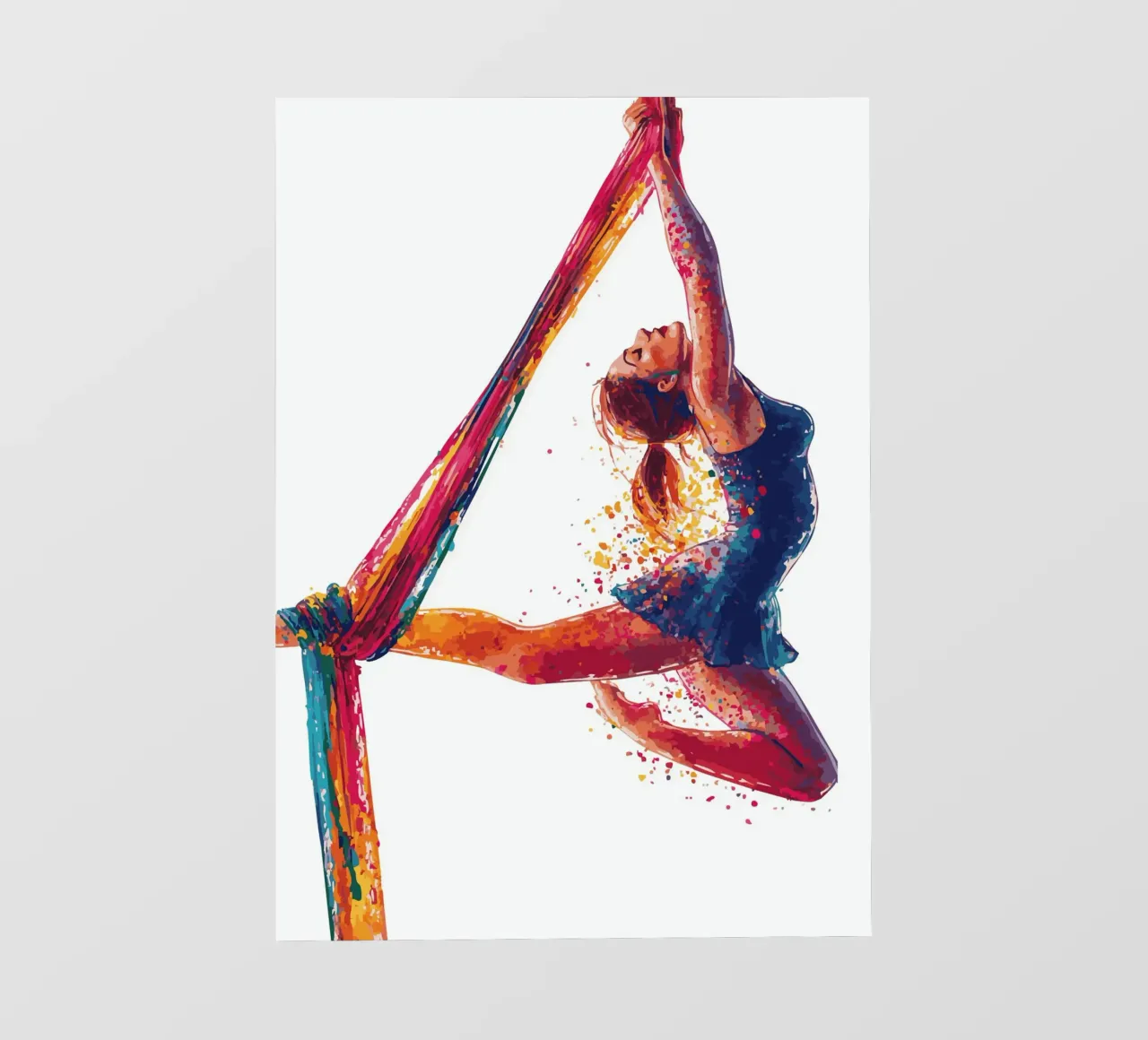 Grazia nell'aria con sciarpe colorate pellicola backlit da pixelbull - medieval art and more