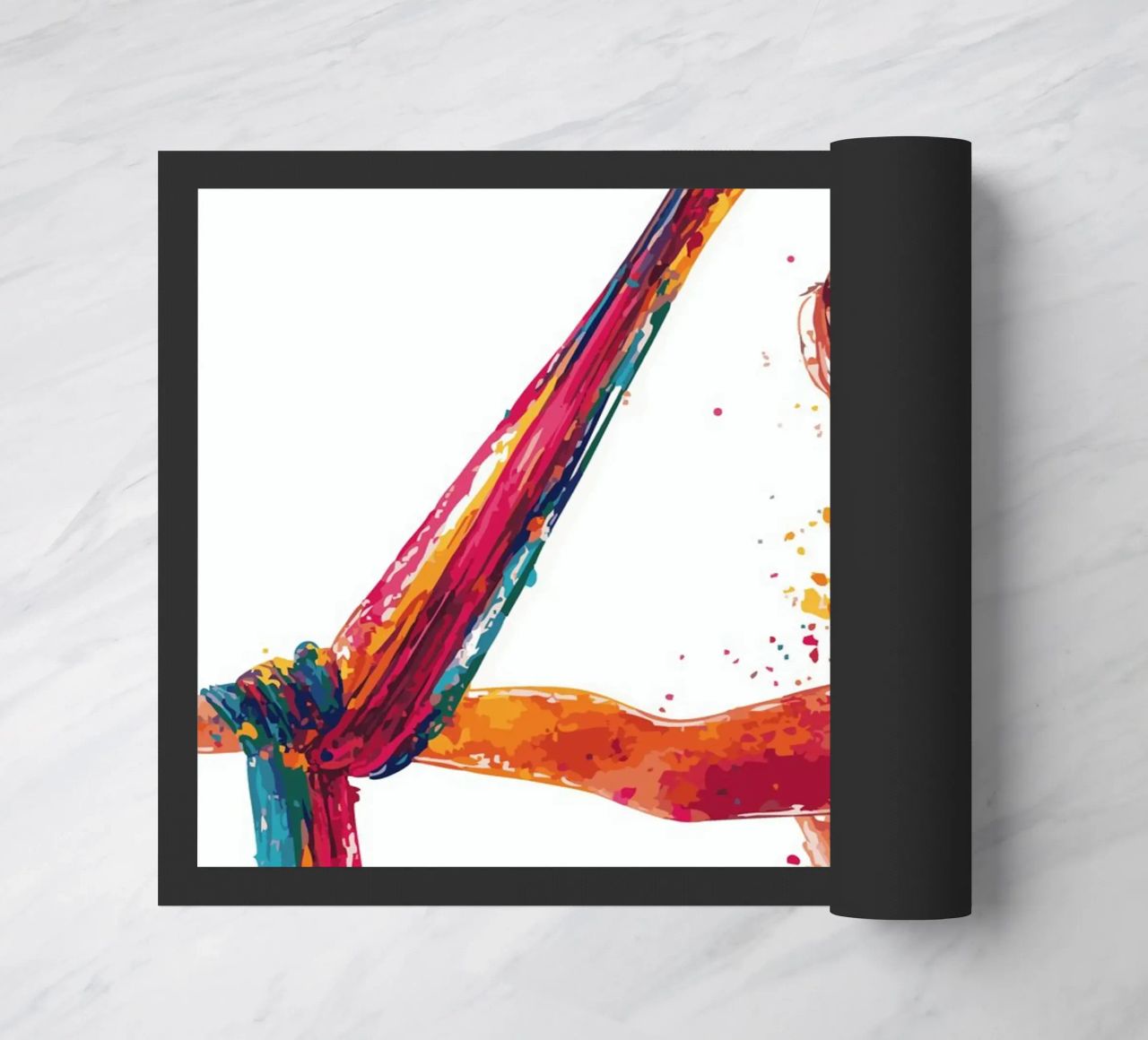 Grazia nell'aria con sciarpe colorate zerbino da pixelbull - medieval art and more