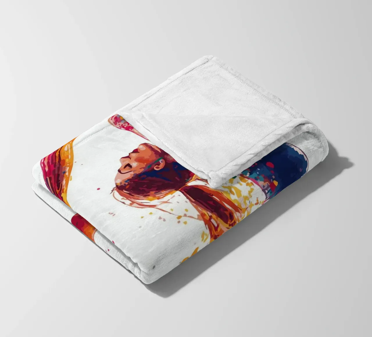 Grazia nell'aria con sciarpe colorate coperta in pile da pixelbull - medieval art and more