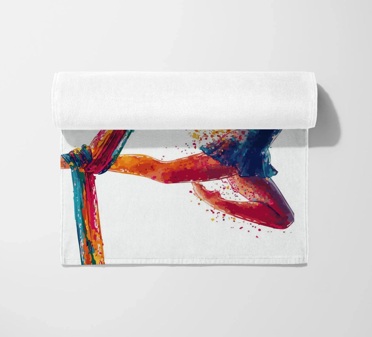Grazia nell'aria con sciarpe colorate telo mare da pixelbull - medieval art and more