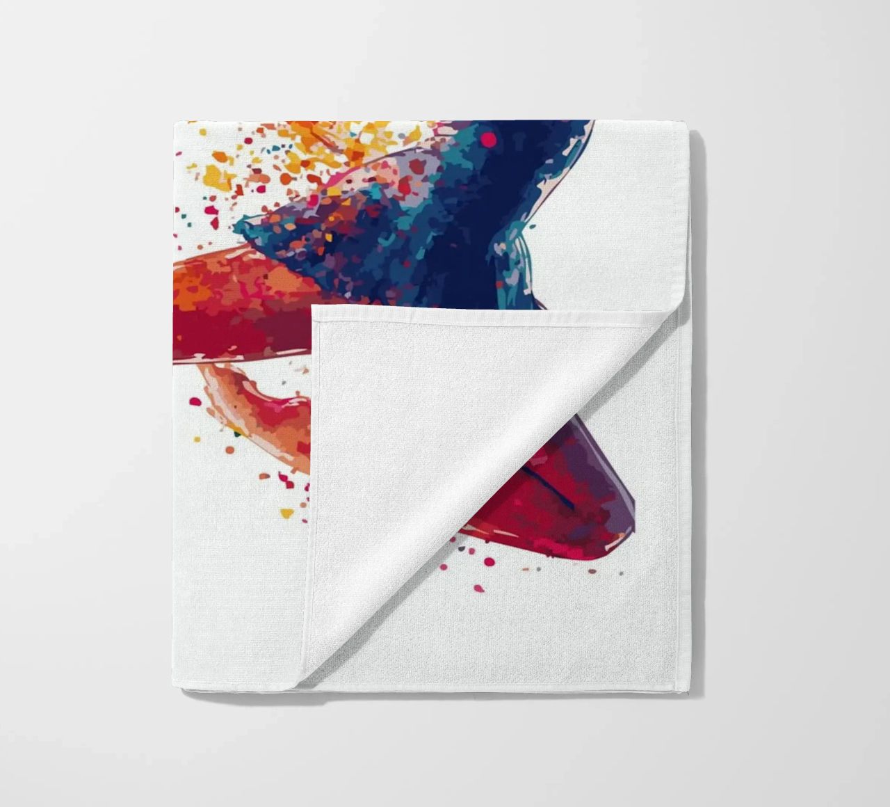 Grazia nell'aria con sciarpe colorate telo mare da pixelbull - medieval art and more