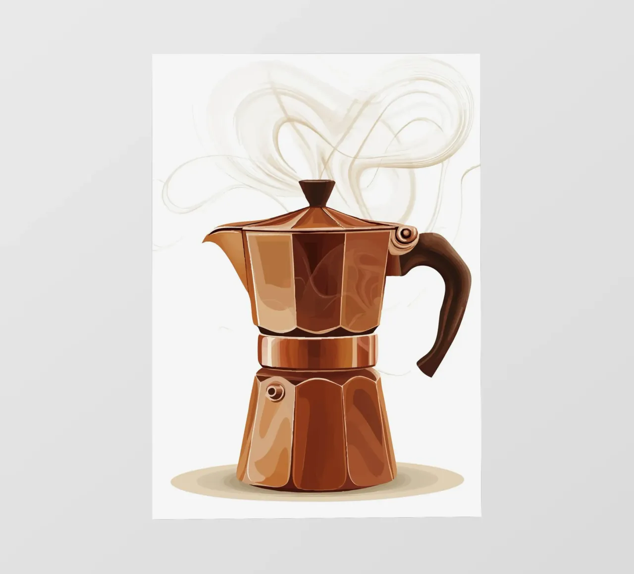 Mokkakanne mit dampfendem Kaffeearoma PVC Plane von pixelbull - medieval art and more