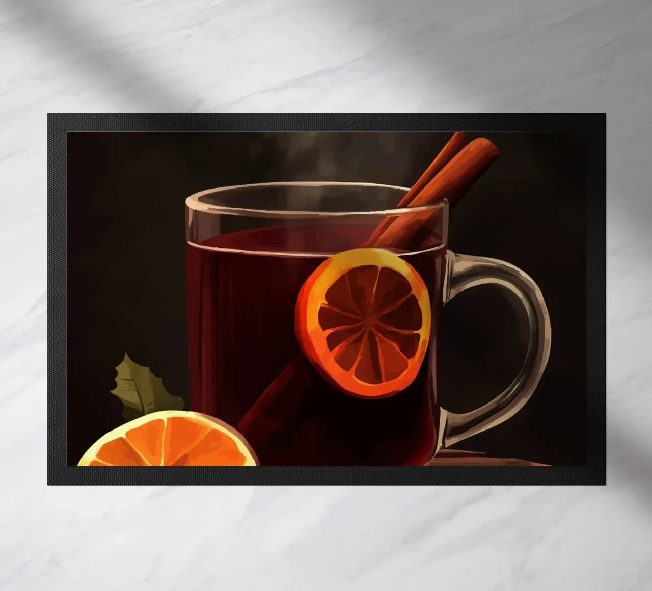 Punch caldo invernale con arancia e cannella zerbino da pixelbull - medieval art and more