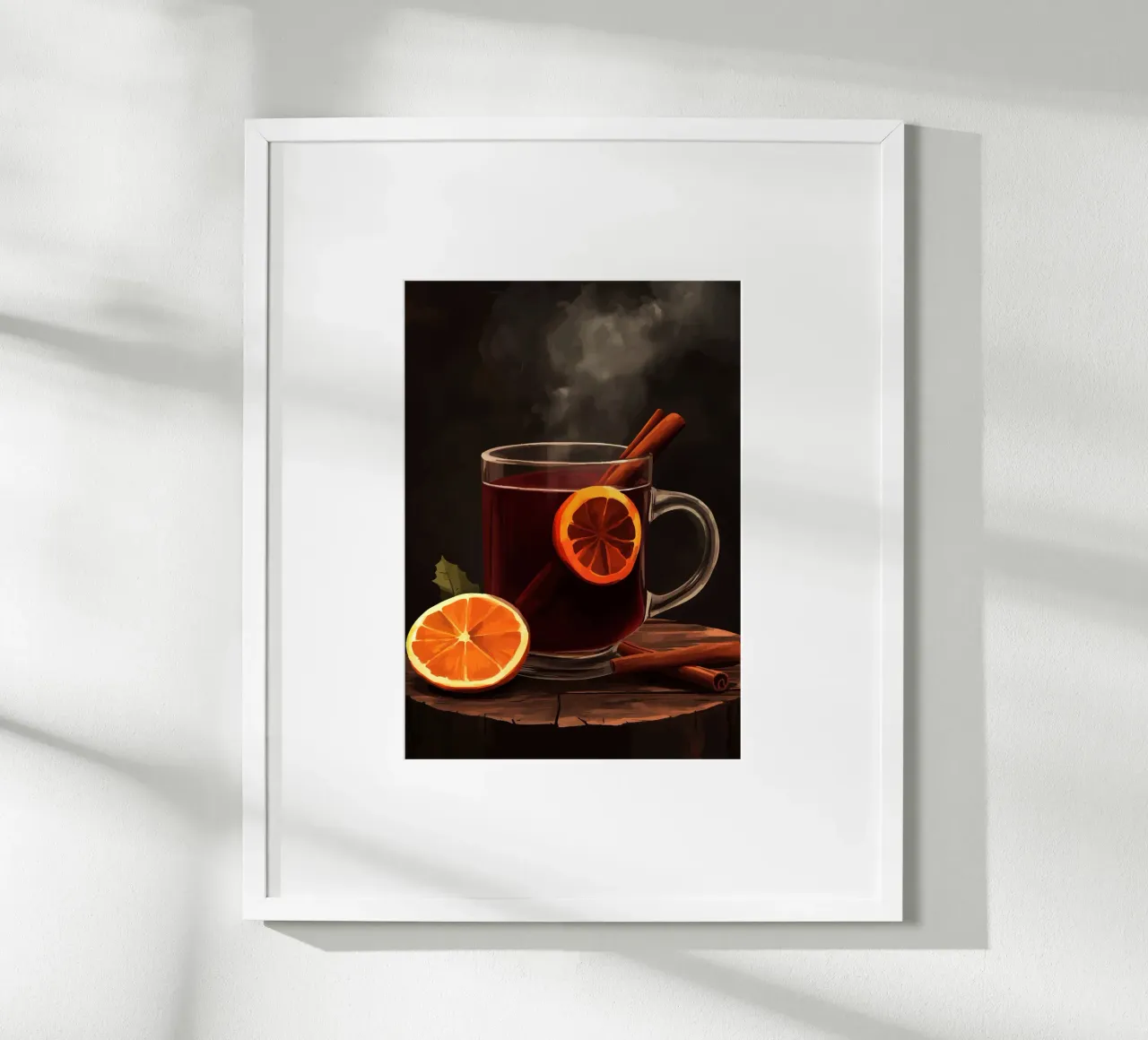 Punch caldo invernale con arancia e cannella carta hahnemühle da pixelbull - medieval art and more