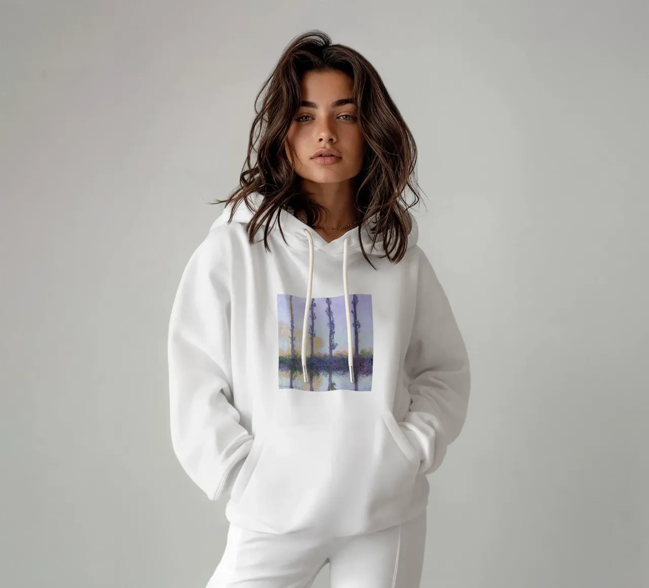 Monet - The Four Trees felpa con cappuccio da ARTOTHEK