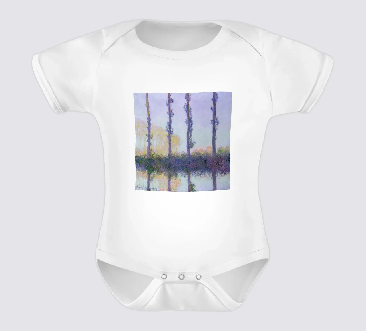 Monet - The Four Trees body neonato maniche corte da ARTOTHEK