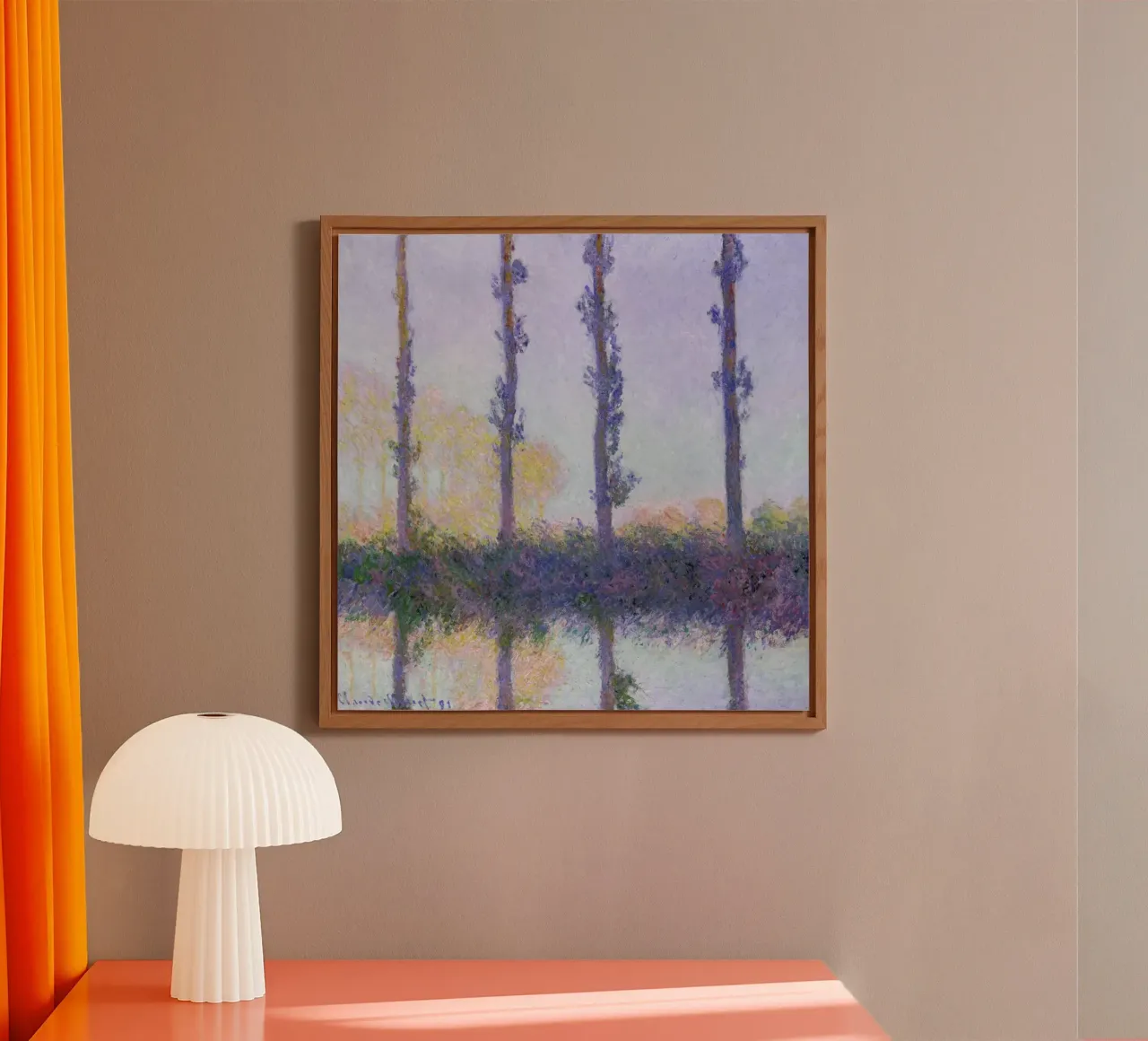 Monet - The Four Trees alluminio dibond da ARTOTHEK