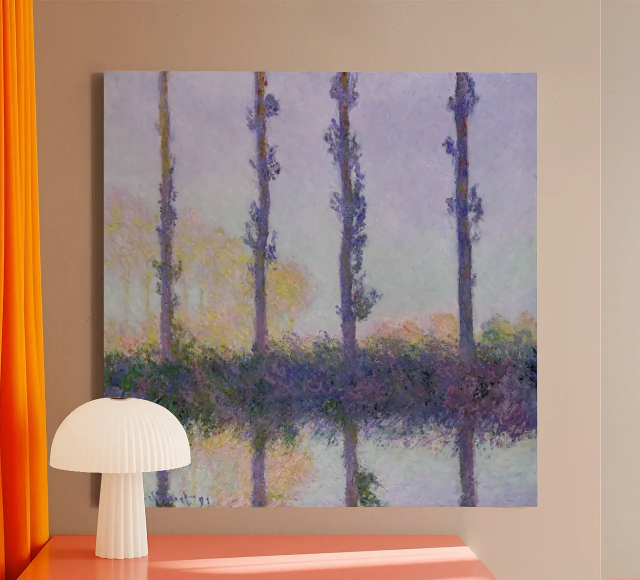 Monet - The Four Trees tela da ARTOTHEK