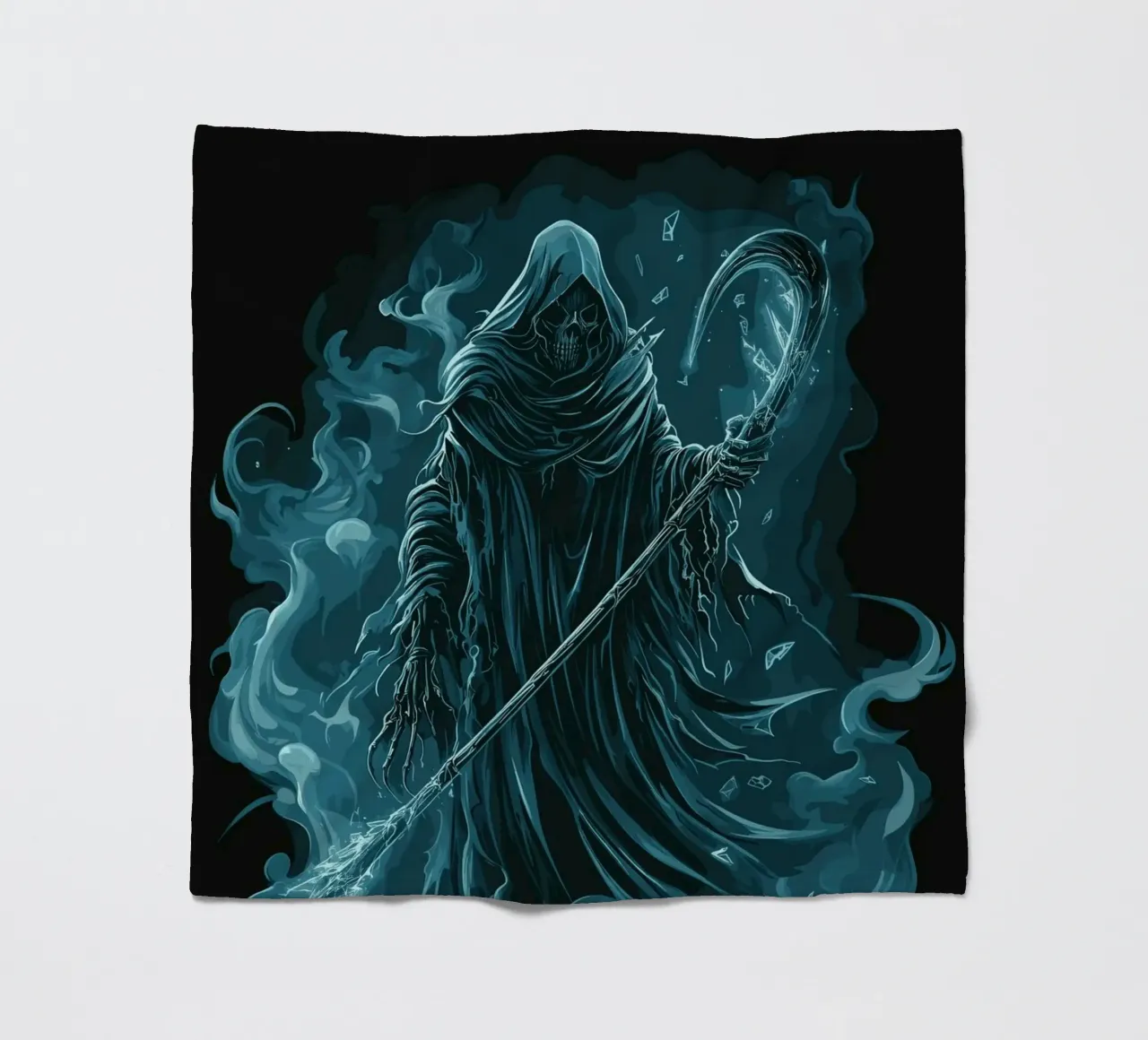 Mietitore con lama di ghiaccio incandescente coperta in pile da pixelbull - medieval art and more