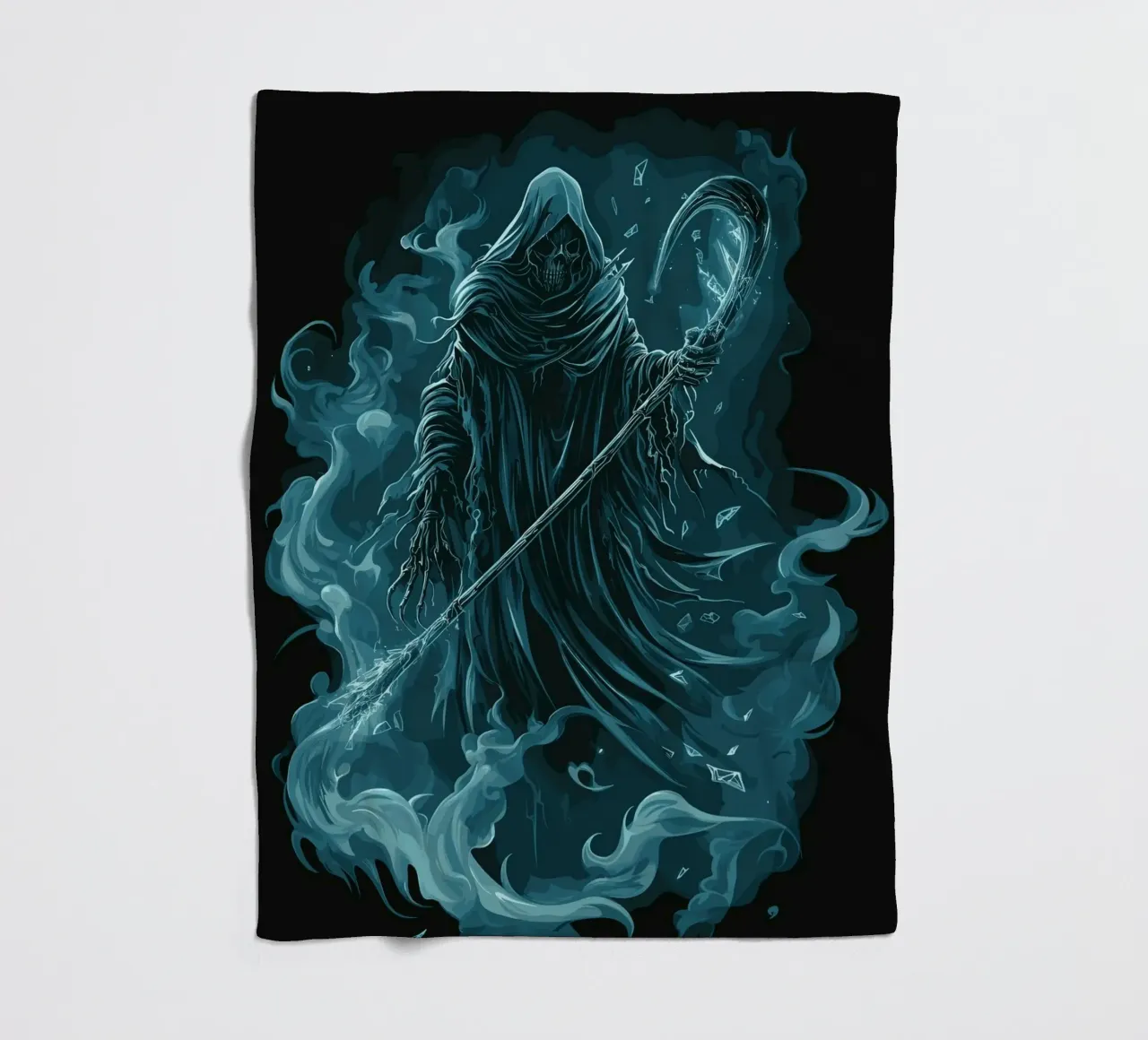 Mietitore con lama di ghiaccio incandescente coperta in pile da pixelbull - medieval art and more