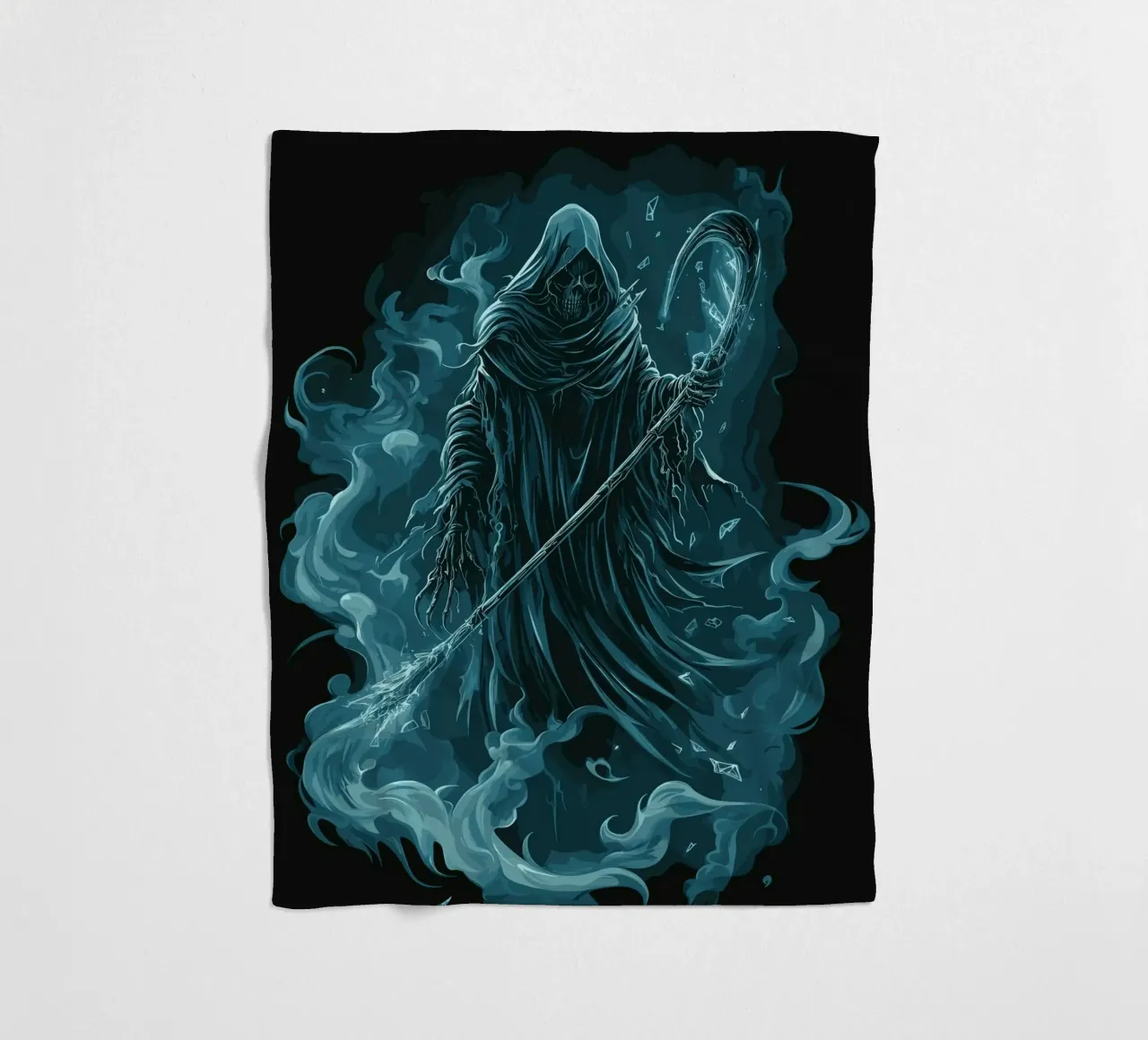Mietitore con lama di ghiaccio incandescente coperta in pile da pixelbull - medieval art and more