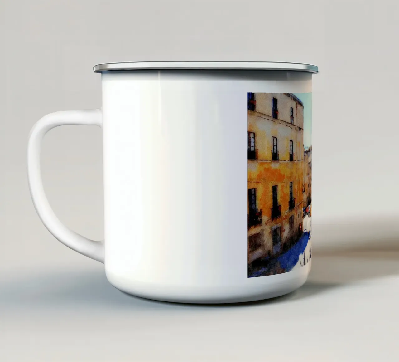 Cagliari tazza in smalto da Massimo Frascogna