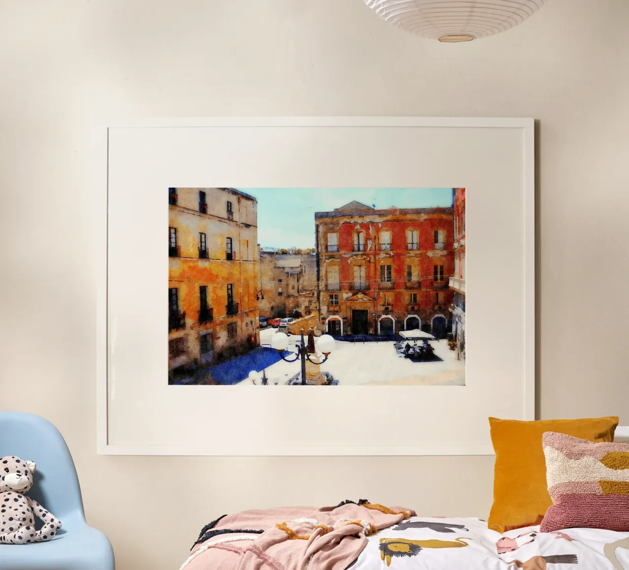 Cagliari poster con telaio in plastica da Massimo Frascogna