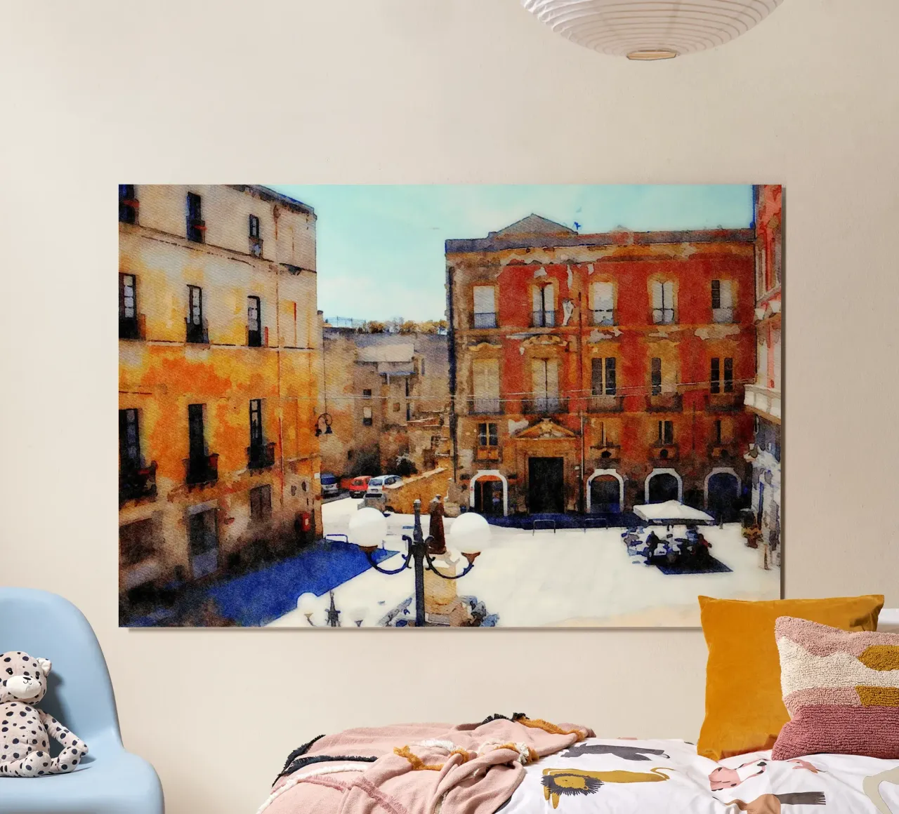 Cagliari poster con telaio in plastica da Massimo Frascogna
