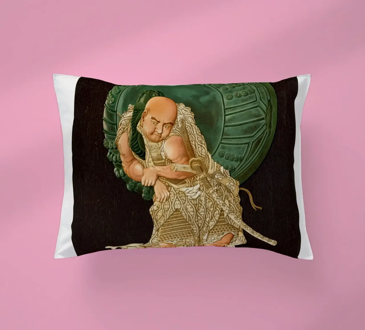 Japanese man carrying ball decorative cushion by vintageshop
