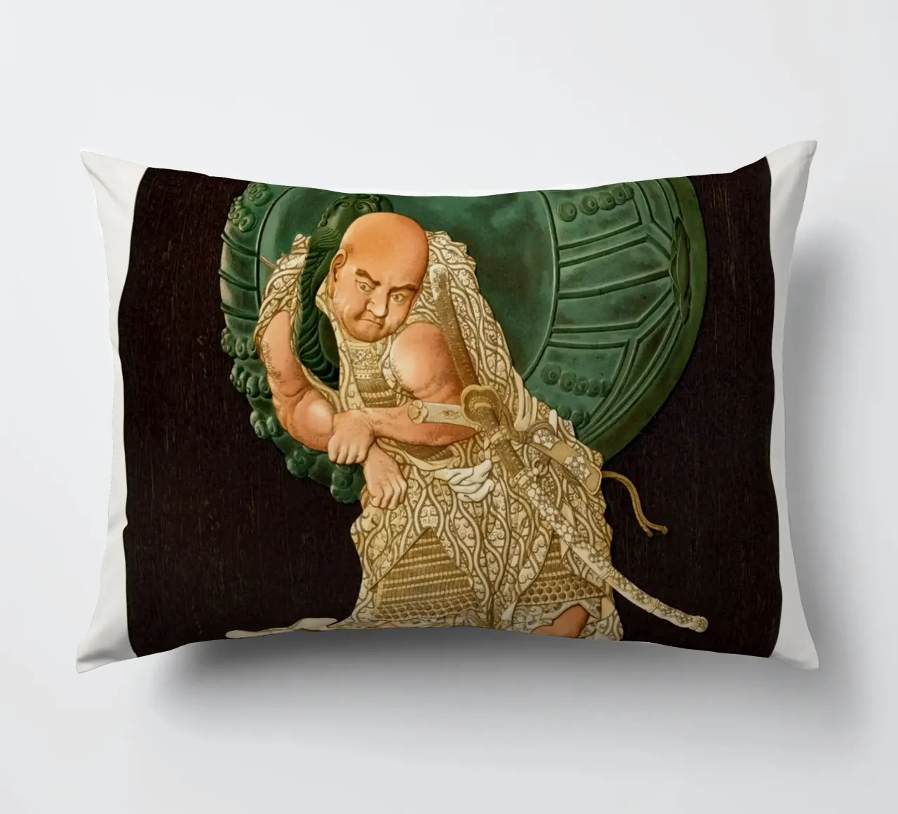 Japanese man carrying ball decorative cushion by vintageshop