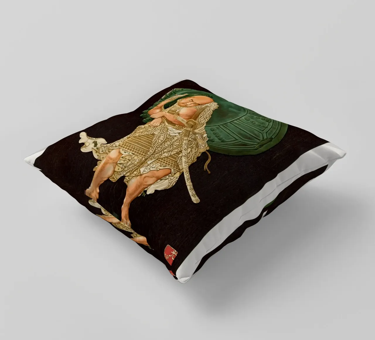 Japanese man carrying ball decorative cushion by vintageshop