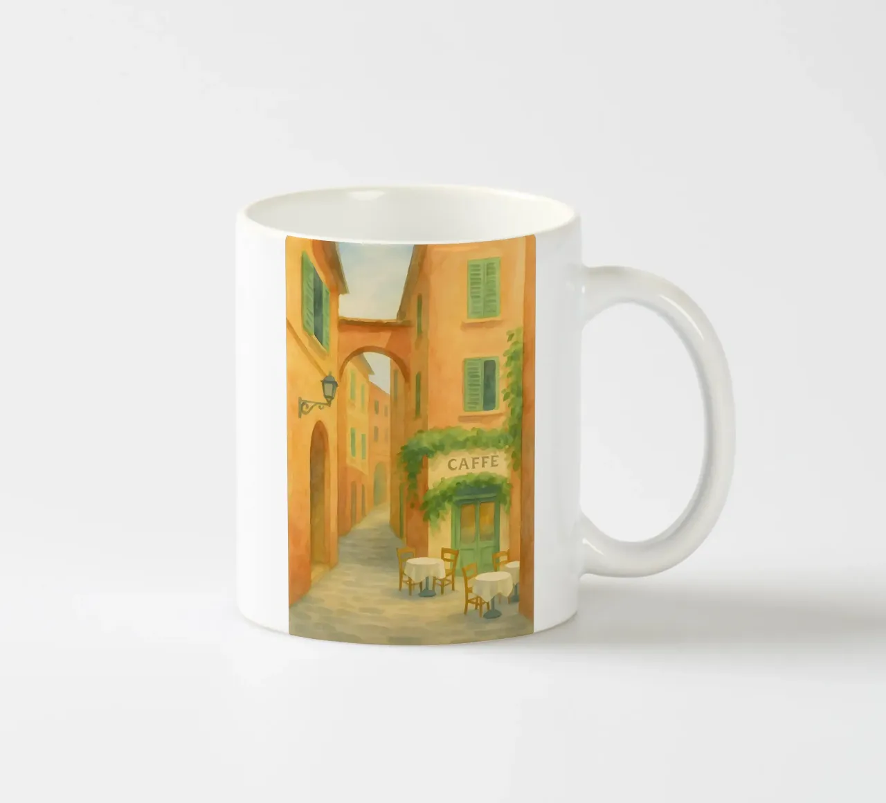 Caffè in Modena – Morgens in der Altstadt tazza in ceramica da Grande Bellezza